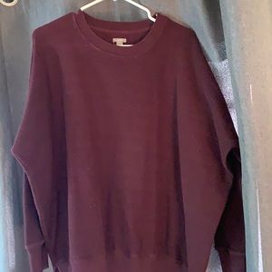 Aerie Oversized Sweater Size M Purple  small split in the bottom hem